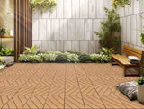 Plastic Composite Deck Tiles Set of 35pcs, Composite Decking Resist Rust, Water, Weather, Easy to W2805P190841