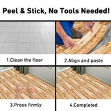 40 Pcs Self-Adhesive Wood-Look Flooring With Realistic Wood Grain Flooring ,Durable And Easy DIY 87202939