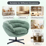 Modern Chenille Chair, 360&deg Swivel Club Chair/Accent Chair with Removable Cushion, Round N817P207777L