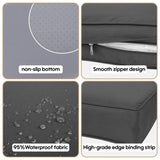Cushion Covers for 7 Pcs Wicker Rattan Sectional Sofa, 14Pack Cushion Slipcovers Set 98966255