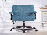 Chenille Criss Cross Office Chair with Air Lumbar Support, Flip-up Adjustable Arms, Built-in 01581901