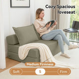 Foldable Sofa Bed Sleeper Lounge Chair with Pillow Floor Mattress Floor Couch with Backrest for W1170P314884