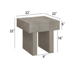 1pc Contemporary Style Brown Gray End Table Rectangular Table Top Wooden Living Room Furniture B011P245868