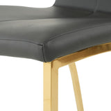 Modern PU seat dining chair Living room chair Upholstered chair, gold-plated metal legs design, W210P226025
