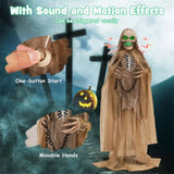 Decorate an outdoor skeleton for Halloween 03608214