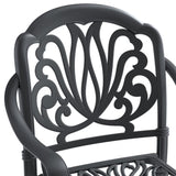 Cast Aluminum Patio Dining Chair 2PCS With Black Frame and Cushions In Random Colors W1710P166051