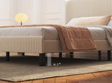 King Size Platform Bed , Metal Bed Frame with Charging Station, No Box Spring Needed, , Noise W636P288882