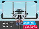Use for Outdoor Height Adjustable 7.5 to 10ft Basketball Hoop 44 Inch Backboard Portable Basketball 29281952