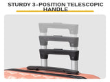 ABS Trolley Case 20in 24in 28in 3PCS Suitcase Set Vertical Striped Frosted Case Suitcase Rose Gold 30183418