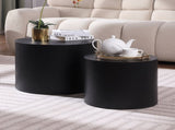 MDF with ash/oak/walnut veneer side table/coffee table/end table/nesting table set of 2 for living W87640121