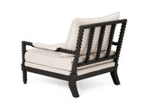 Rubber Wood Accent Chair, Upholstered Fabric Leisure Chair with High-Resilience Sponge, Modern W5599P538248