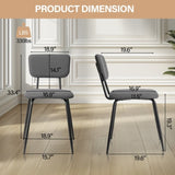 Set of 6 Modern Padded Dining Chairs for Kitchen Bar Office Chair, Grey 96452346