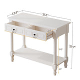 2-Tier Console Table with 2 Drawers Console Tables for, Sofa Table with Storage Shelves, 53777083