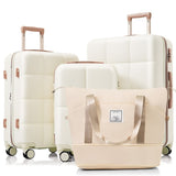 Luggage Sets 4 Piece, 20-inch with USB Port, Expandable ABS Durable Suitcase with Travel Bag, Cup 50070987