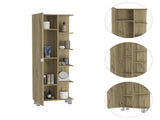 Portland 5-Shelf Linen Cabinet Light Oak B06280251