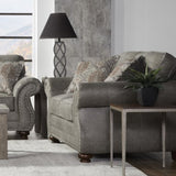 Leinster Faux Leather Upholstered Nailhead Loveseat T2574P196950