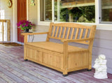 44inch Cedar Yard Storage Box With Backrest Armrest Bright Yellow 23746318