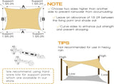 16'X20' Beige HDPE sunshade sail 68894334