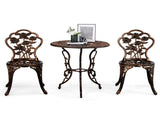 3 PCS Outdoor Bistro Set,Outdoor Patio Set, All-Weather Cast Aluminum Bistro Table Set for Backyard, 59012071