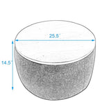 Round Storage Ottoman, 2 in 1 Function, Work as End table and Ottoman, Navy W48735176