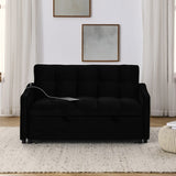 Loveseats Sofa Bed with Pull-out Bed,Adjsutable Back and Two Arm Pocket,TypeC and USB Charging with W1413124443