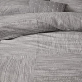 7 Piece Printed Seersucker Comforter Set Grey Cal King B03597116