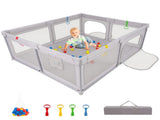 Portable Baby Play Yard - 73"x61.5"x27", Breathable Mesh, 50 Ocean Balls & Carry Bag 83923189