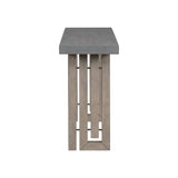 U_STYLE Uniquely Designed Oak Veneer Console Table with Distinctive Side Shapes, Suitable for N711P170550E