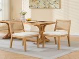 Farmhouse Rattan Dining Chairs Set of 2, Mid Century Modern Kitchen & Dining Room Chairs, Cane W1143P483566