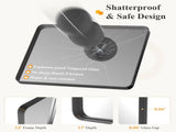 Anti-Fog Bathroom Wall Mirror 24" x 36" Shatterproof Mirror with Rectangular Metal Frame, Black 26824314