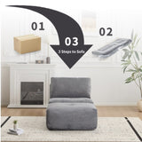 Modern Memory Foam Compressed Sofa,Single Chaise Longue for Living Room,Pet-Friendly Cloud Modular 97676888