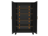 71'' 2 Shapely Doors Cabinet, Metal Storage Cabinet with Doors and Adjustable Shelves, for Bedroom, 63952140