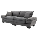 Corduroy Sofa Sleeper Couch Loveseat Sofa with Pillows Comfy Upholstered Deep Seat Sofa for W676P184143