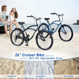 7 Speed Bicycles, Multiple Colors 26"Inch Beach Cruiser Bike W1019116866