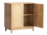 Natural wood color, particleboard with melamine veneer and rattan finish, 60*30*80cm, double doors, 80617301