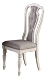 ZNTS Antique White Set of 2 Chairs Grey Upholstered Tufted unique Design Chairs Back Cushion Seat HSESF00F1825