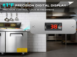 Orikool 72M IN Commercial Refrigerators Sandwich&Salad Prep Table with a Butcher Block Cutting W2095P410619