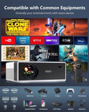 FUDONI Projector with WiFi and Bluetooth, Outdoor Portable 4K Support Projector HD 1080P Max 300" 21504958