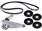 6Pcs Drive Belt Kit W/ Tensioner & Idler Pulleys For 2012-2018 Jeep Wrangler JK 3.6L 04627038AA 27502651