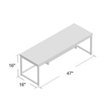 Weathered Oak and Black TV Stand with 1-Shelf B062P209412