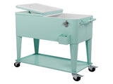 91*84.5*38.5cm Rectangular Plastic Box Frozen Insulation Cart Mint Green 78836662