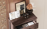 Retro American Country Style Wooden Dresser with 5 Drawer, Storage Cabinet for Bedroom, Dark Walnut WF324089AAD