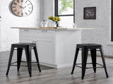 Backless Modern Light Weight Industrial Rustic Vintage Costal Metal Bar Stools with No Back and 4 B347P341508