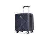 4-piece ABS lightweight suitcase, 14 inch makeup box, aircraft wheels BLACK W284P149254