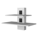 White Dual-Shelf Wall Floating Shelf B062P175185