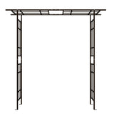 Metal Garden Arch with Adjustable Width W42.52''W78.15'' Climbing Plants Support Rose Arch Outdoor W1586P268885