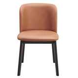 Camel Polish and Black Padded Side Chair B062P209252