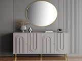 Modern Gray Lacquered 4 Door Wooden Cabinet Sideboard Buffet Server Cabinet Storage Cabinet, for W1435133312