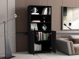 Black 2-Door Bookcase B062P175150