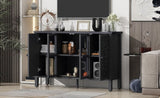 U-Can 47.2'' Retro TV Stand for TVs up to 43 Inches, Entertainment Center Media Console Cabinet with N724P233371B